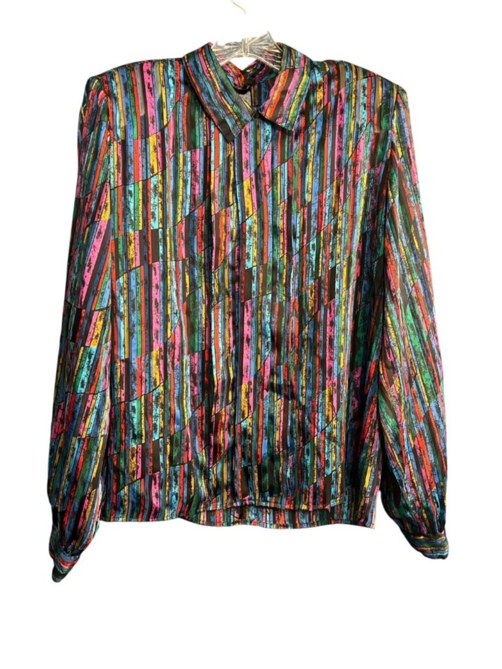 Vintage Sheer Striped Blouse